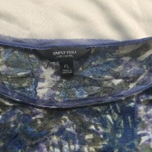 Simply Vera Vera Wang Multicolor Abstract Top